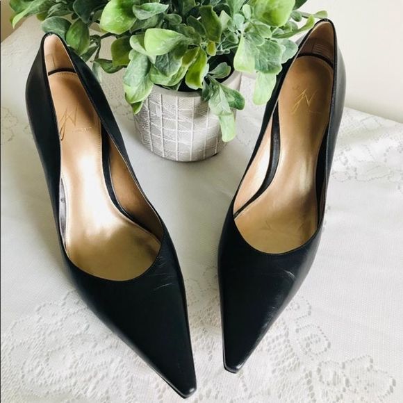 EUC J.V size 9.5 all leather elegant pointed heels 👠 - Picture 1 of 9